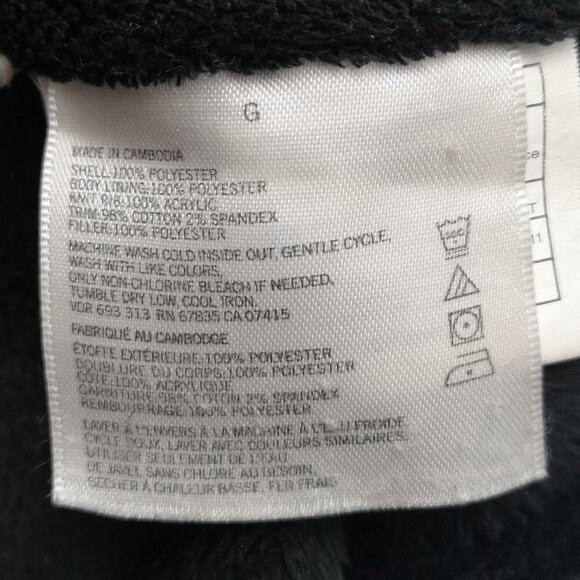 Nautica Men's Size Large Navy w/ Black Faux Fur Lined Zipper/Button Closure Vest - Picture 4 of 9